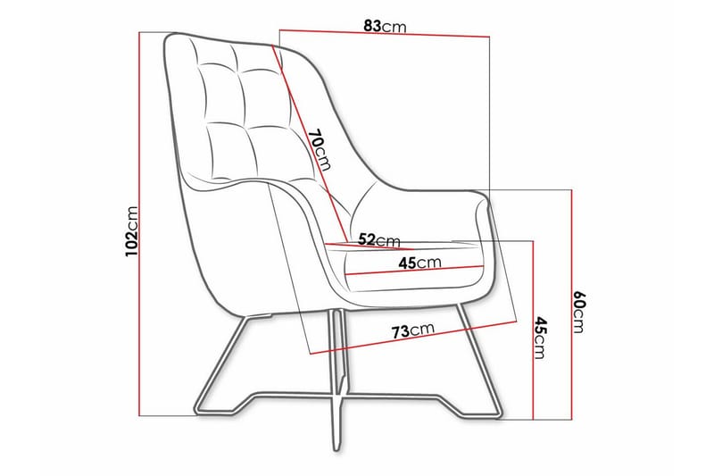 Laytown Modern Fåtölj i Tyg - Mörkbrun - Möbler - Fåtölj & stolar - Fåtölj