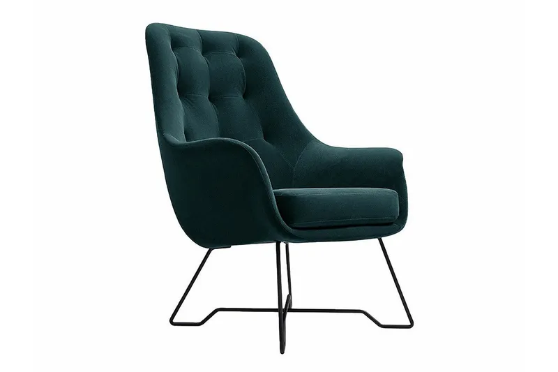 Laytown Modern Fåtölj i Tyg, Mörkgrön
