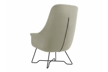 Laytown Modern Fåtölj i Tyg med Metallben - Beige - Möbler - Fåtölj & stolar - Fåtölj