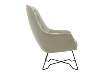 Laytown Modern Fåtölj i Tyg med Metallben - Beige - Möbler - Fåtölj & stolar - Fåtölj