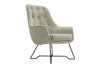 Laytown Modern Fåtölj i Tyg med Metallben - Beige - Möbler - Fåtölj & stolar - Fåtölj