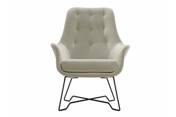 Laytown Modern Fåtölj i Tyg med Metallben - Beige - Möbler - Fåtölj & stolar - Fåtölj