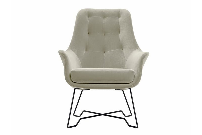Laytown Modern Fåtölj i Tyg med Metallben - Beige - Möbler - Fåtölj & stolar - Fåtölj