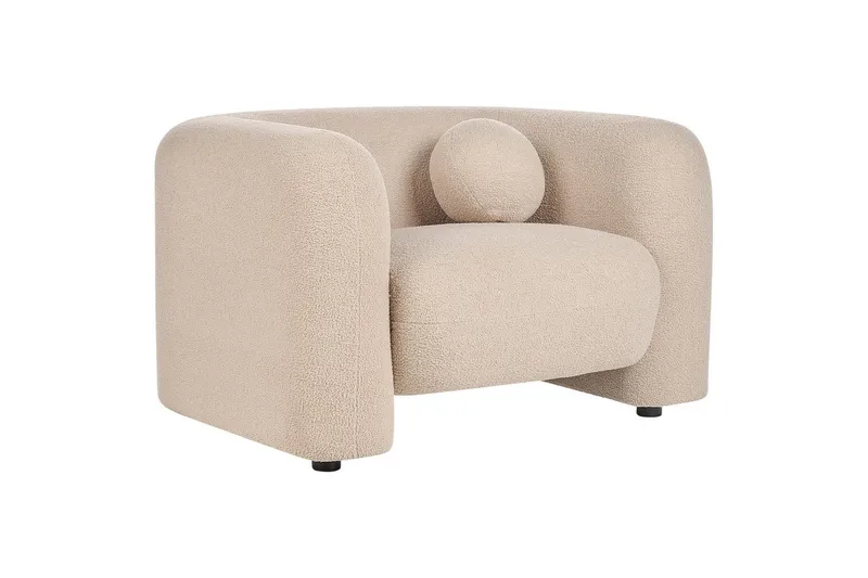 Fåtölj Leiren - Beige/Bouclé - Möbler - Fåtölj & stolar - Fåtölj