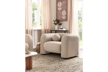 Fåtölj Leiren - Beige/Bouclé - Möbler - Fåtölj & stolar - Fåtölj