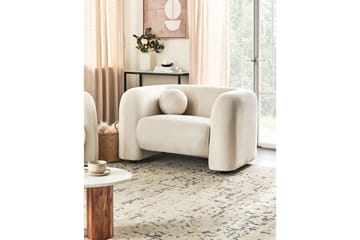 Fåtölj Leiren - Off-white/Sammet - Möbler - Fåtölj & stolar - Fåtölj