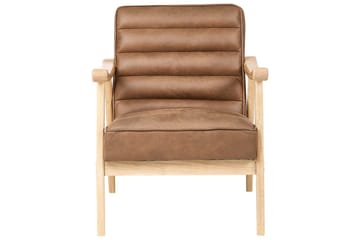 Fåtölj Leknes - Brunt, ljust trä - Möbler - Fåtölj & stolar - Fåtölj