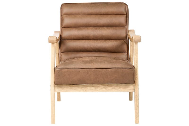 Fåtölj Leknes - Brunt, ljust trä - Möbler - Fåtölj & stolar - Fåtölj