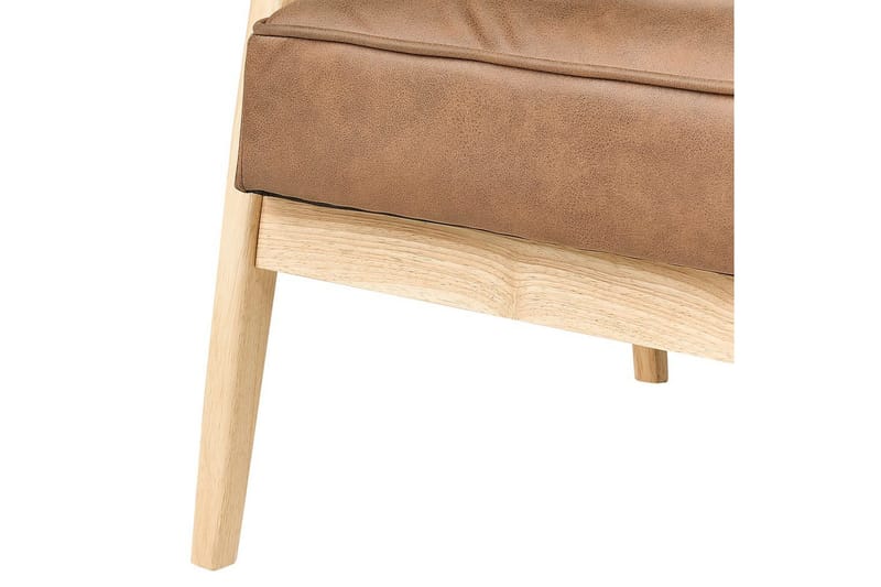 Fåtölj Leknes - Brunt, ljust trä - Möbler - Fåtölj & stolar - Fåtölj
