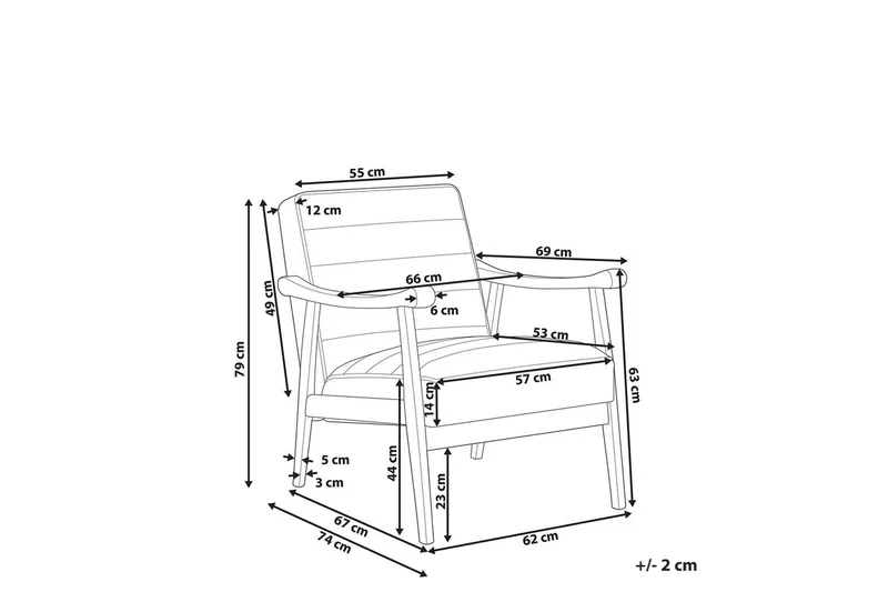 Fåtölj Leknes - Vit, ljust trä - Möbler - Fåtölj & stolar - Fåtölj