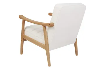 Fåtölj Leknes - Vit, ljust trä - Möbler - Fåtölj & stolar - Fåtölj