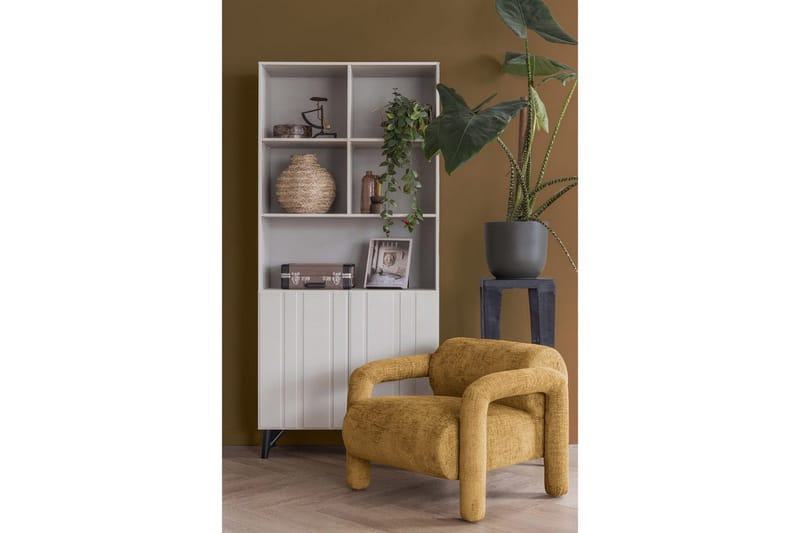 Lenny Fåtölj i Chenille - Gul - Möbler - Fåtölj & stolar - Fåtölj - Sammetsfåtölj