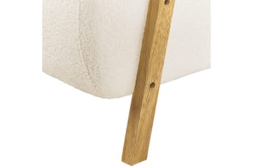 Fåtölj Lesja - Beige, ljust trä/Bouclé - Möbler - Fåtölj & stolar - Fåtölj