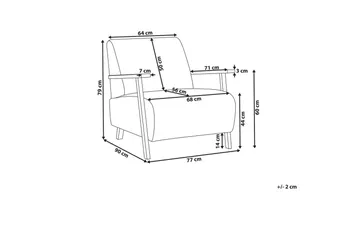 Fåtölj Lesja - Grönt, ljust trä/Polyester - Möbler - Fåtölj & stolar - Fåtölj