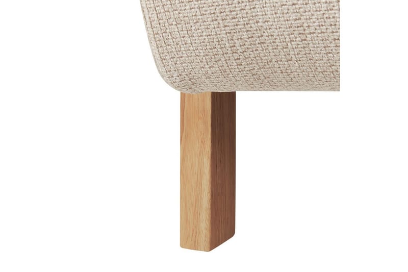 Fåtölj Lesja - Ljusbeige, ljust trä/Polyester - Möbler - Fåtölj & stolar - Fåtölj