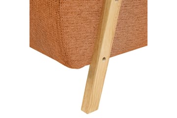 Fåtölj Lesja - Orange, ljust trä/Polyester - Möbler - Fåtölj & stolar - Fåtölj