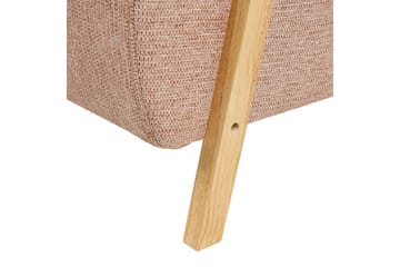 Fåtölj Lesja - Rosa, ljust trä/Polyester - Möbler - Fåtölj & stolar - Fåtölj