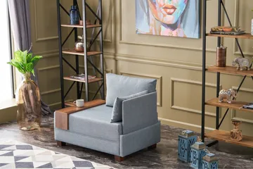 Algeria Schäslongfåtölj - Blå - Möbler - Fåtölj & stolar - Fåtölj - Liggfåtölj