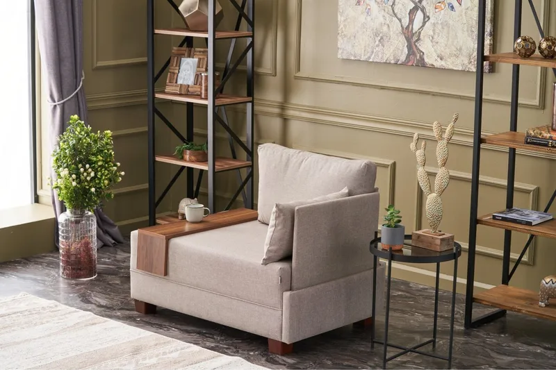 Algeria Schäslongfåtölj - Cream - Möbler - Fåtölj & stolar - Fåtölj - Liggfåtölj