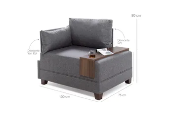 Algeria Schäslongfåtölj - Grå - Möbler - Fåtölj & stolar - Fåtölj - Liggfåtölj