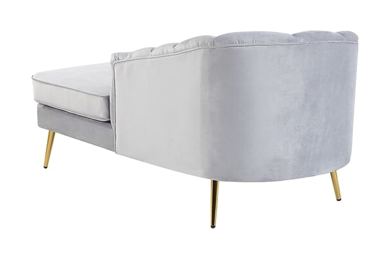 Allier Schäslong Vänster - Sammet/Grå - Möbler - Fåtölj & stolar - Fåtölj - Liggfåtölj