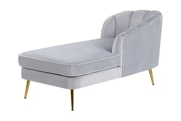 Allier Schäslong Vänster - Sammet/Grå - Möbler - Fåtölj & stolar - Fåtölj - Liggfåtölj