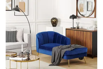 Allier Schäslong Vänster - Sammet/Koboltblå - Möbler - Fåtölj & stolar - Fåtölj - Liggfåtölj