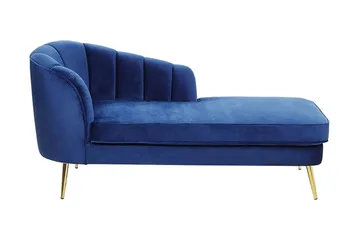 Allier Schäslong Vänster - Sammet/Koboltblå - Möbler - Fåtölj & stolar - Fåtölj - Liggfåtölj