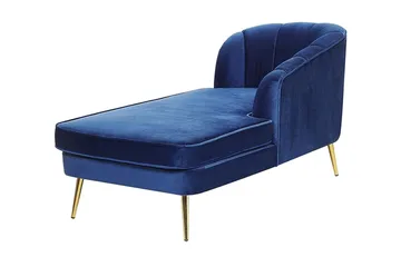 Allier Schäslong Vänster - Sammet/Koboltblå - Möbler - Fåtölj & stolar - Fåtölj - Liggfåtölj