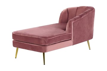Allier Schäslong Vänster - Sammet/Rosa - Möbler - Fåtölj & stolar - Fåtölj - Liggfåtölj