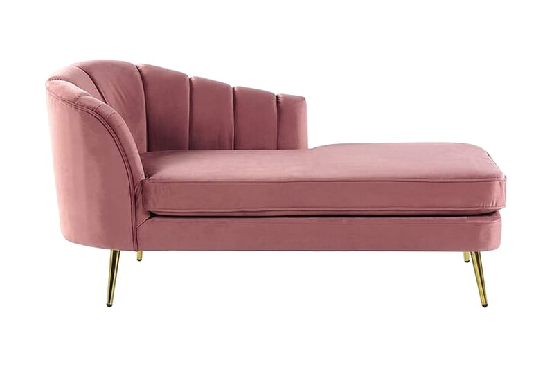 Allier Schäslong Vänster - Sammet/Rosa - Möbler - Fåtölj & stolar - Fåtölj - Liggfåtölj