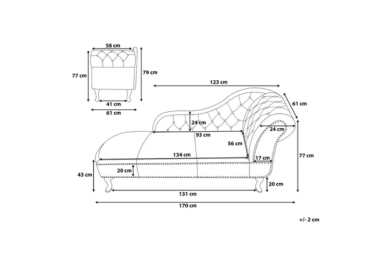 Amardeep Schäslong Höger - Beige - Möbler - Fåtölj & stolar - Fåtölj - Liggfåtölj