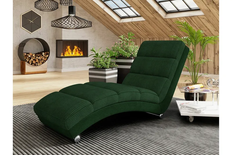 Kintore Liggfåtölj 62 cm 84x NO_BRAND Dark green - Möbler - Fåtölj & stolar - Fåtölj - Liggfåtölj