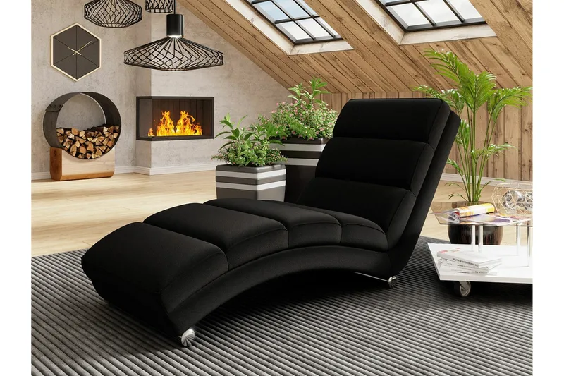 Kintore Liggfåtölj 62 cm Black - Möbler - Fåtölj & stolar - Fåtölj - Liggfåtölj