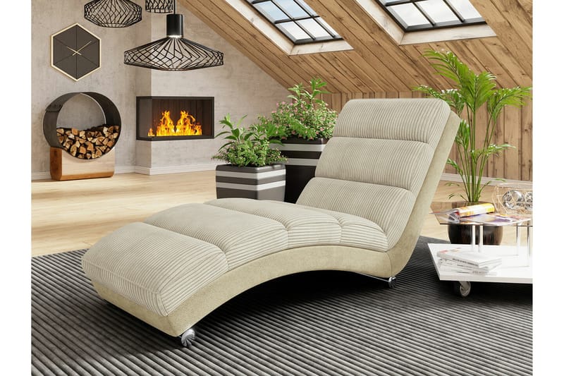 Kintore Liggfåtölj 62 x 84 cm NO_BRAND beige - Möbler - Fåtölj & stolar - Fåtölj - Liggfåtölj
