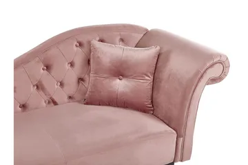 Lattes Schäslong Höger - Sammet/Rosa - Möbler - Soffa - Dagbädd