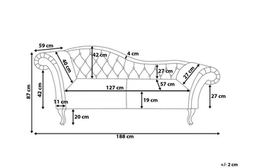 Lattes Schäslong Vänster - Sammet/Grön - Möbler - Fåtölj & stolar - Fåtölj - Liggfåtölj