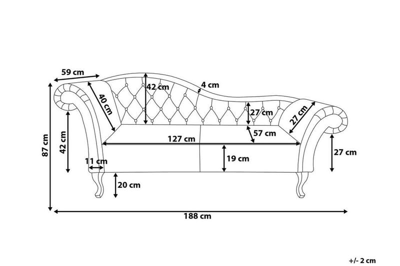 Lattes Schäslong Vänster - Sammet/Grön - Möbler - Fåtölj & stolar - Fåtölj - Liggfåtölj