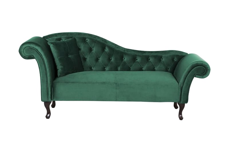 Lattes Schäslong Vänster - Sammet/Grön - Möbler - Fåtölj & stolar - Fåtölj - Liggfåtölj