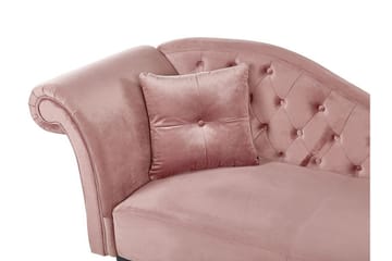 Lattes Schäslong Vänster - Sammet/Rosa - Möbler - Soffa - Dagbädd