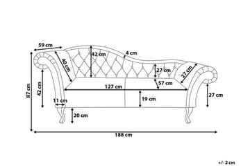 Lattes Schäslong Vänster - Sammet/Rosa - Möbler - Soffa - Dagbädd