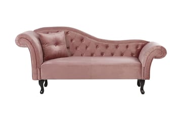 Lattes Schäslong Vänster - Sammet/Rosa - Möbler - Soffa - Dagbädd