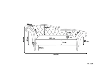 Lattes Schäslong - Vit - Möbler - Soffa - Dagbädd