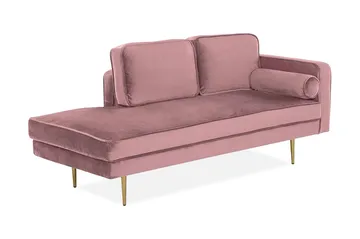 Llanfach Schäslong Höger Sammet - Rosa - Möbler - Fåtölj & stolar - Fåtölj - Liggfåtölj