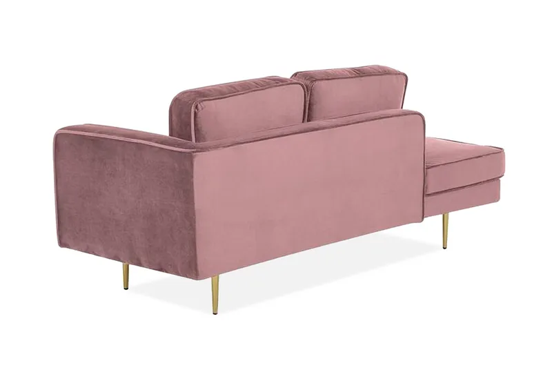 Llanfach Schäslong Höger Sammet - Rosa - Möbler - Fåtölj & stolar - Fåtölj - Liggfåtölj
