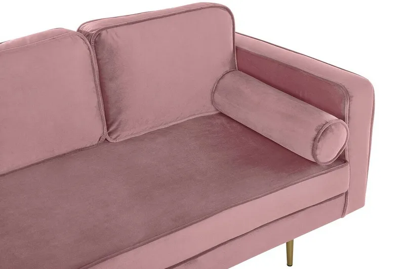 Llanfach Schäslong Höger Sammet - Rosa - Möbler - Fåtölj & stolar - Fåtölj - Liggfåtölj