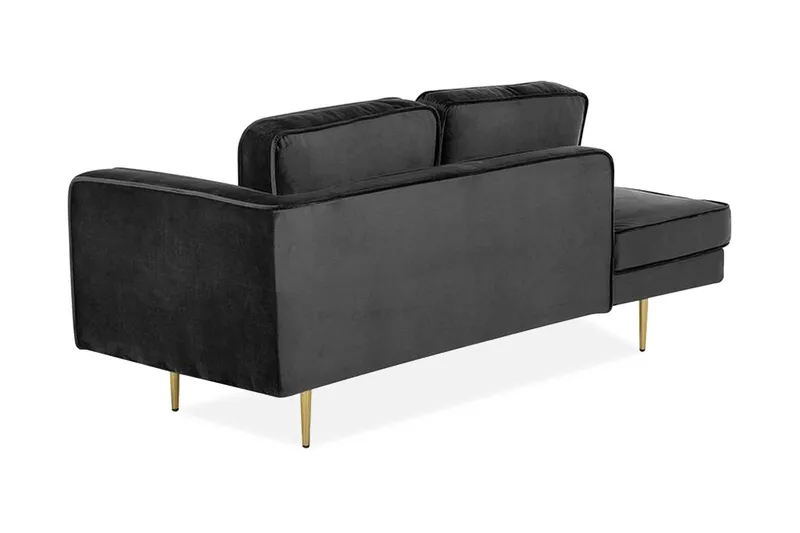 Llanfach Schäslong Höger Sammet - Svart - Möbler - Fåtölj & stolar - Fåtölj - Liggfåtölj