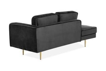 Llanfach Schäslong Höger Sammet - Svart - Möbler - Fåtölj & stolar - Fåtölj - Liggfåtölj