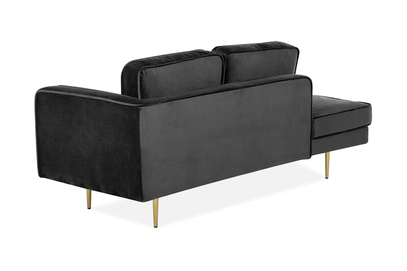 Llanfach Schäslong Höger Sammet - Svart - Möbler - Fåtölj & stolar - Fåtölj - Liggfåtölj