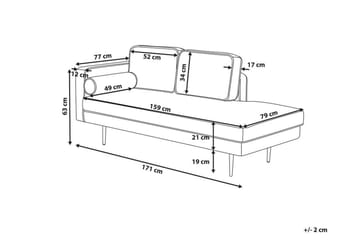 Llanfach Schäslong Vänster Sammet - Rosa - Möbler - Fåtölj & stolar - Fåtölj - Liggfåtölj